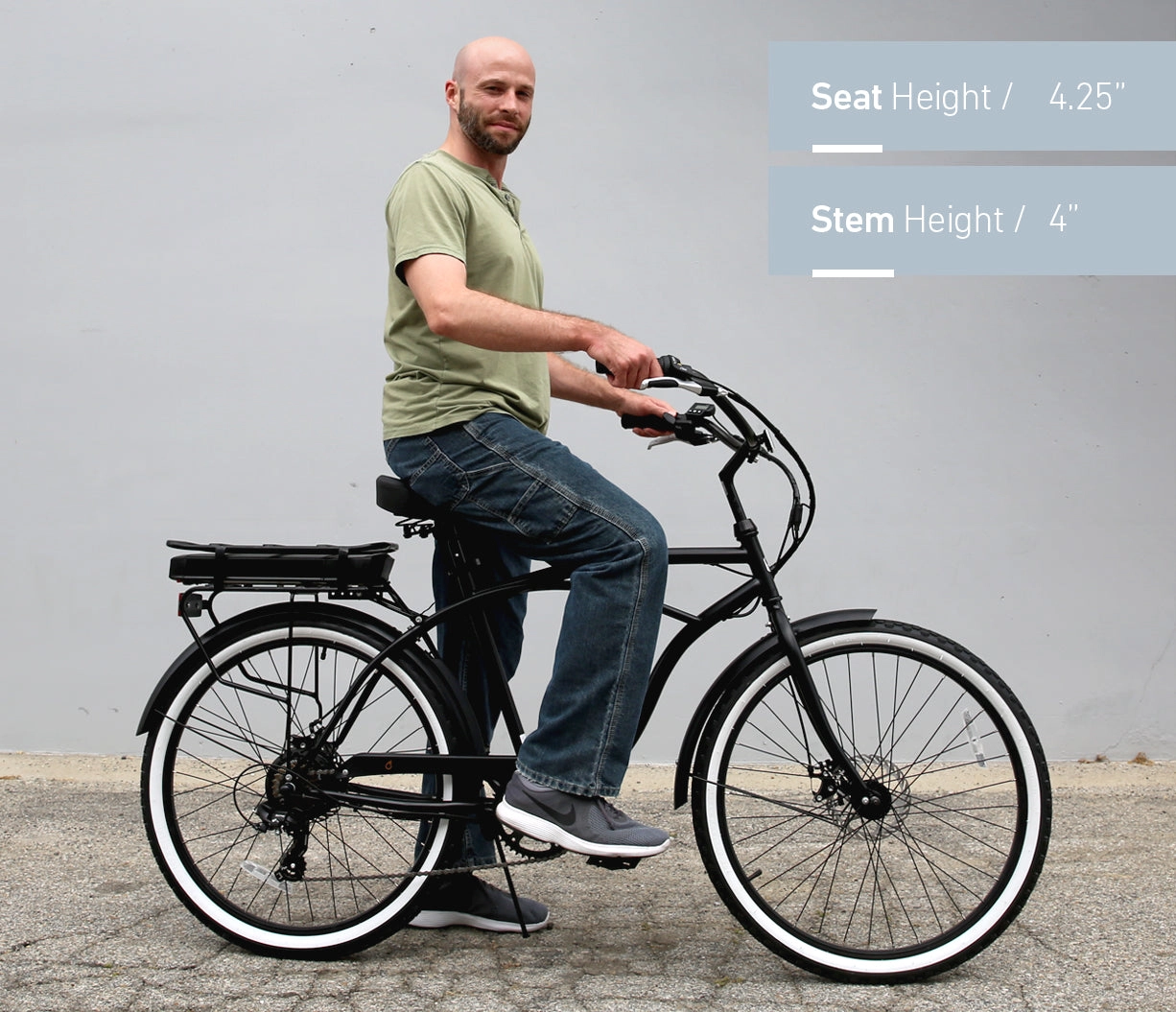 sixthreezero Around the Block Men's NEW 26" 500W 7-Speed Beach Cruiser Bicycle with Rear Rack