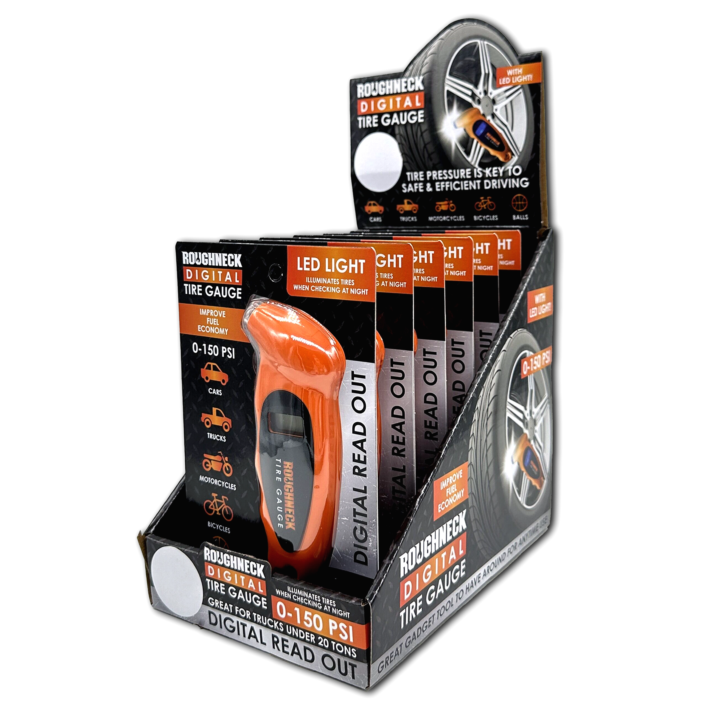 Small Digital Tire Gauge - 6 Pieces Per Retail Ready Display 23774
