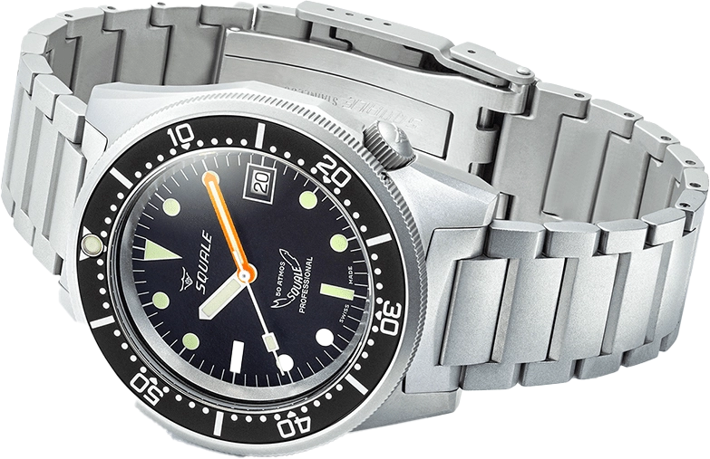 Squale 50 Atmos 1521 Black Blasted Bracelet 1521BKBL.SQ20S