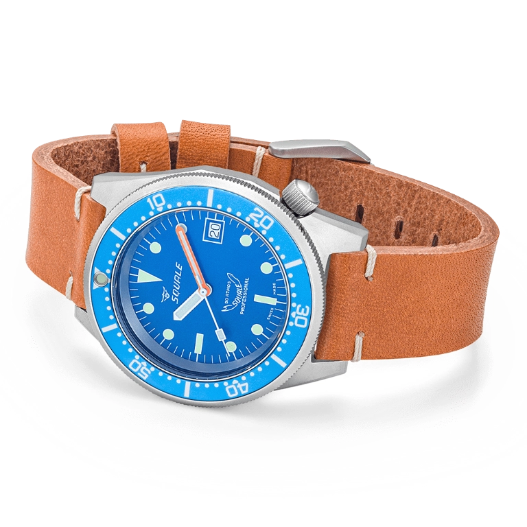 Squale 50 Atmos Blue Blasted 1521-026/A 1521BLUEBL.PC
