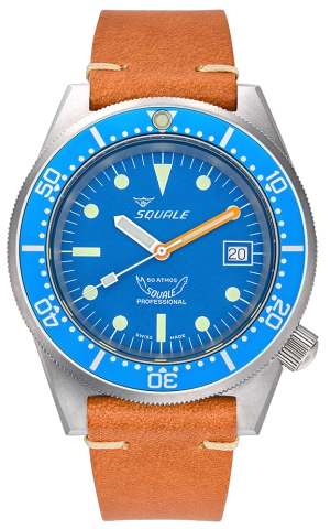 Squale 50 Atmos Blue Blasted 1521-026/A 1521BLUEBL.PC