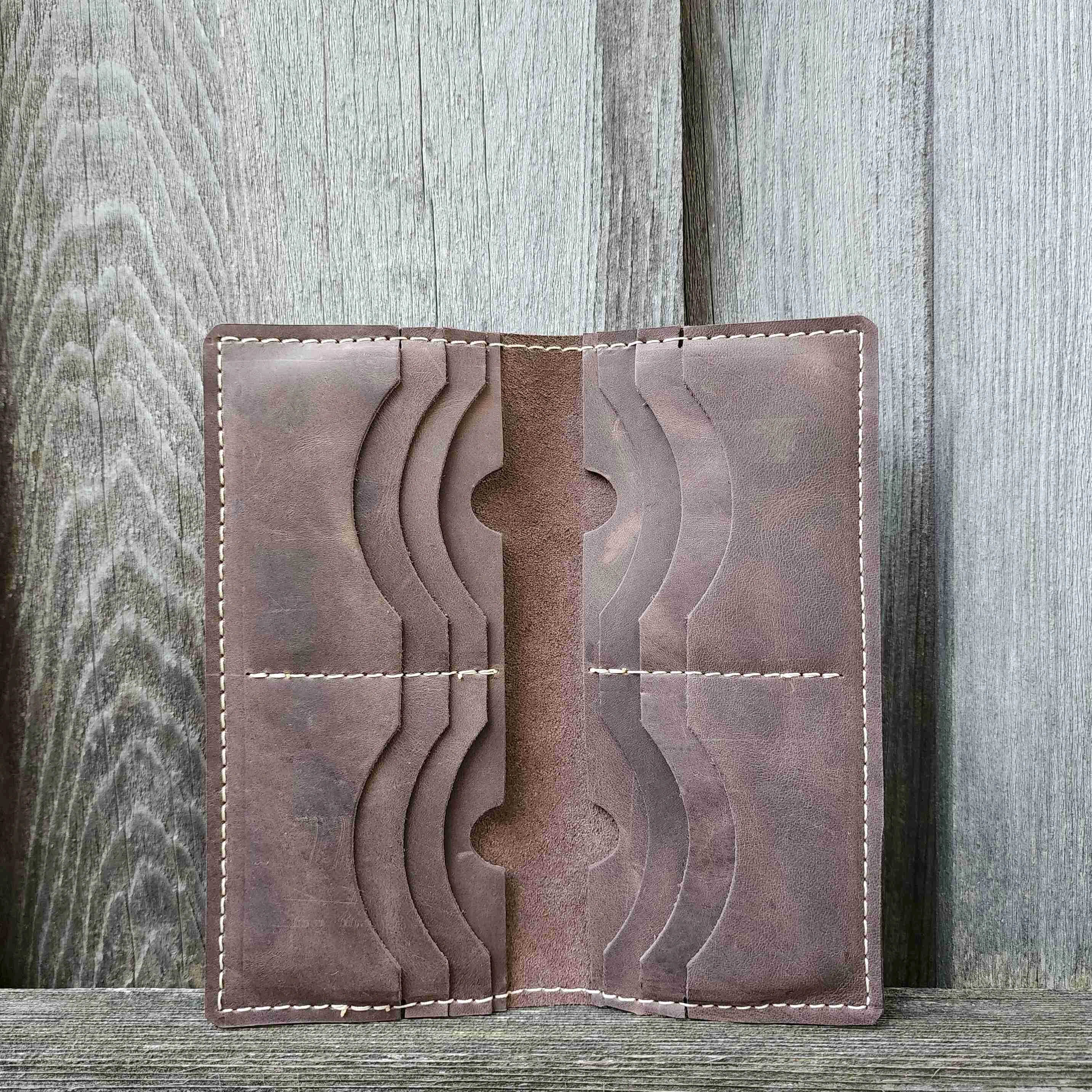 The Long Wallet - Brown 100% Full-Grain Leather Long Wallet