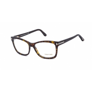 Tom Ford Women's Eyeglasses - Full Rim Dark Havana Plastic Rectangular | FT5424 052