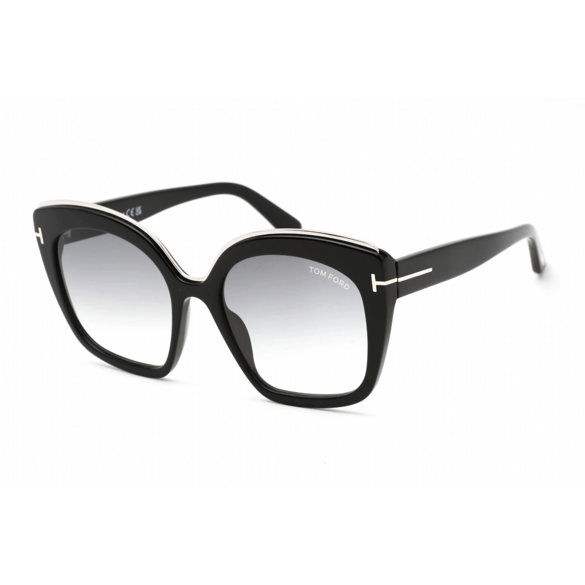 Tom Ford Women's Sunglasses - Shiny Black Plastic Butterfly Shape Frame | FT0944 01B