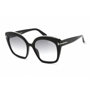 Tom Ford Women's Sunglasses - Shiny Black Plastic Butterfly Shape Frame | FT0944 01B