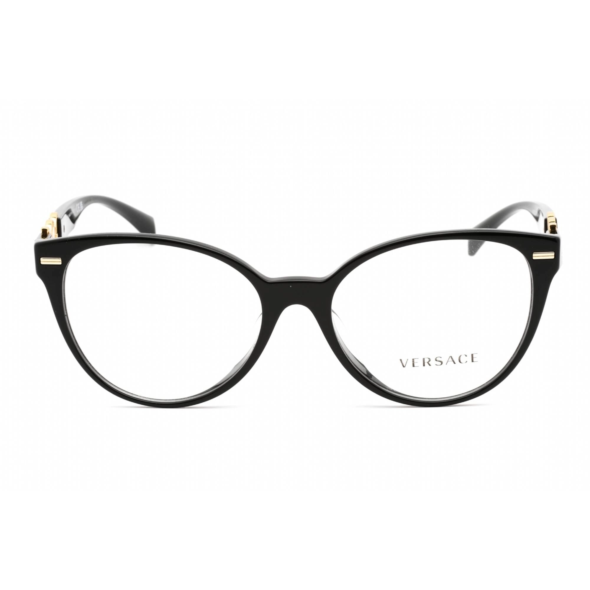 Versace Women's Eyeglasses - Full Rim Cat Eye Shape Black Plastic Frame | 0VE3334F GB1