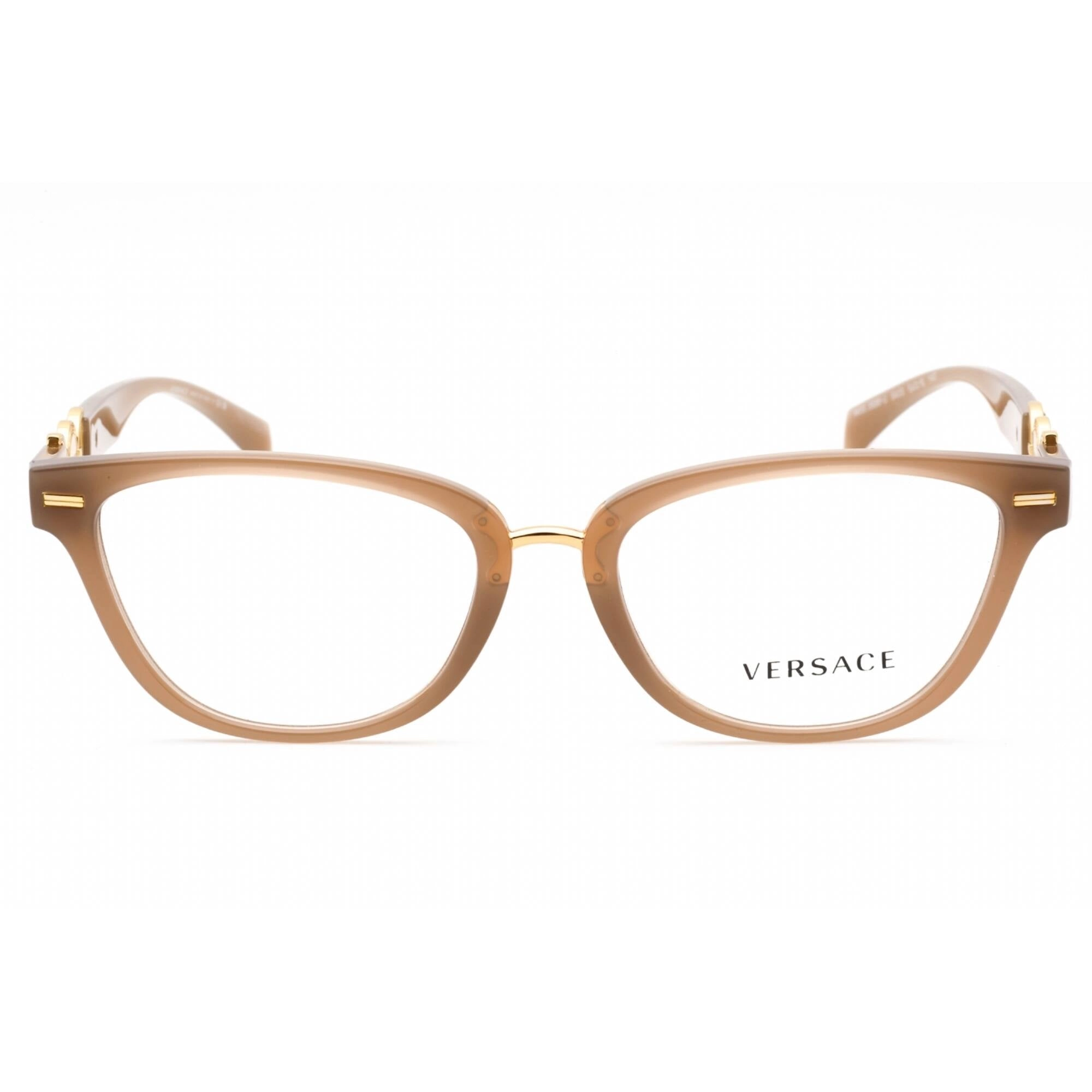 Versace Women's Eyeglasses - Opal Beige Plastic Cat Eye Full Rim Frame | 0VE3336U 5403