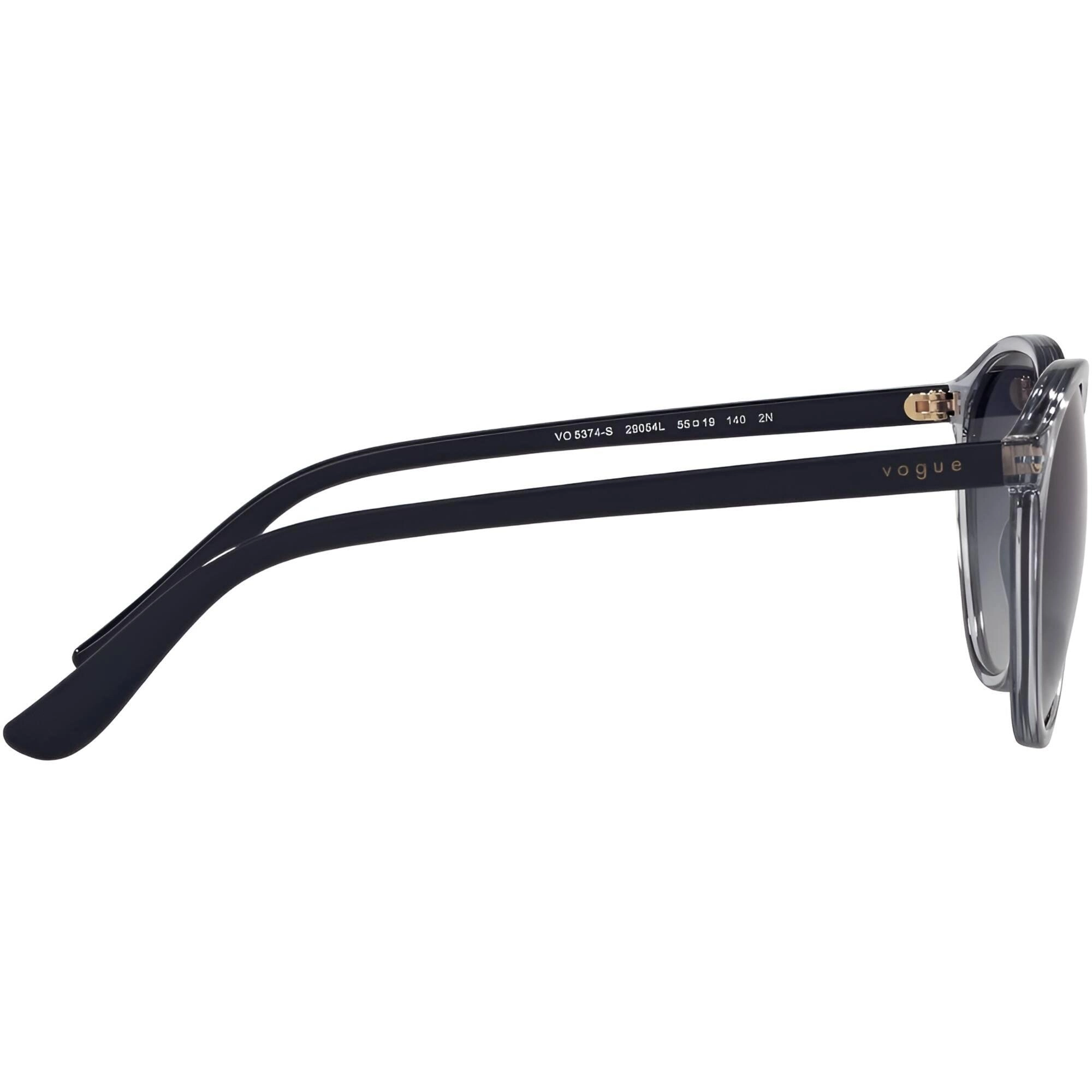 Vogue Women's Sunglasses - Violet Transparent Frame Dark Grey Lens | 0VO5374S 29054L55